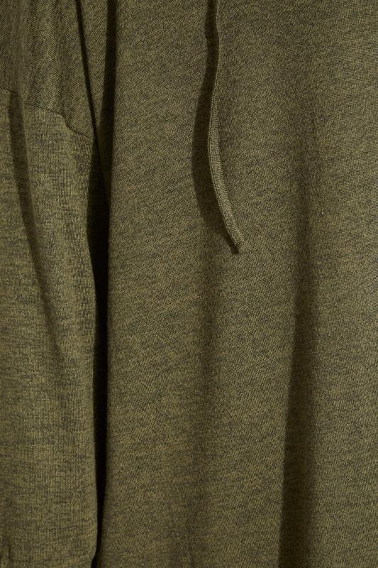 Olive Green Soft Touch Hooded Cardigan_S.jpg