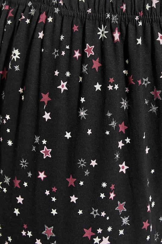 Curve Black Sparkle Star Cuffed Pyjama Bottoms 5