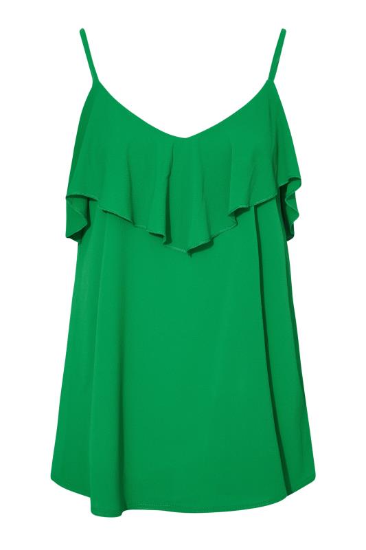 LIMITED COLLECTION Curve Apple Green Frill Cami Top 6