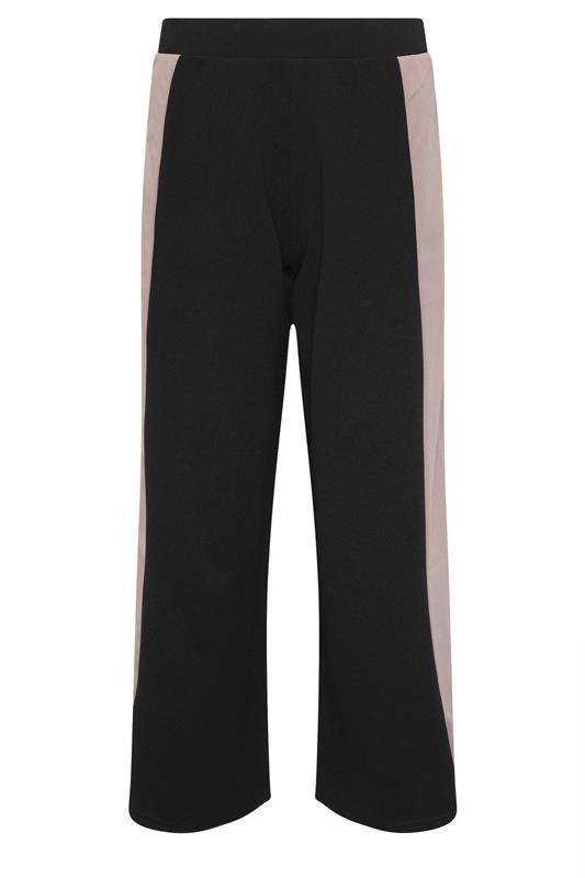 PixieGirl Petite Women's Black Side Panel Wide Leg Trousers | PixieGirl 5