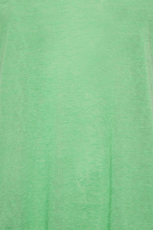 YOURS Plus Size Green Linen Look Vest Top | Yours Clothing 4