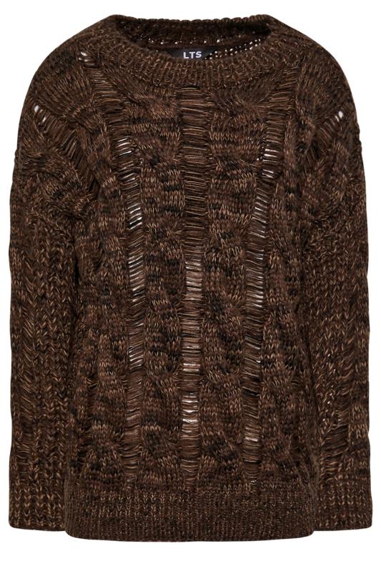 LTS Tall Chocolate Brown Knit Jumper | Long Tall Sally 6