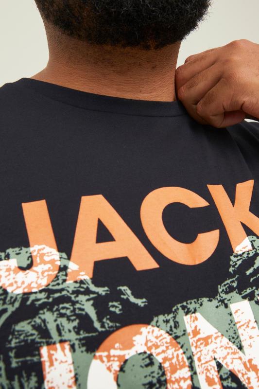 JACK & JONES Big & Tall Black Logo Short Sleeve T-Shirt_D.jpg