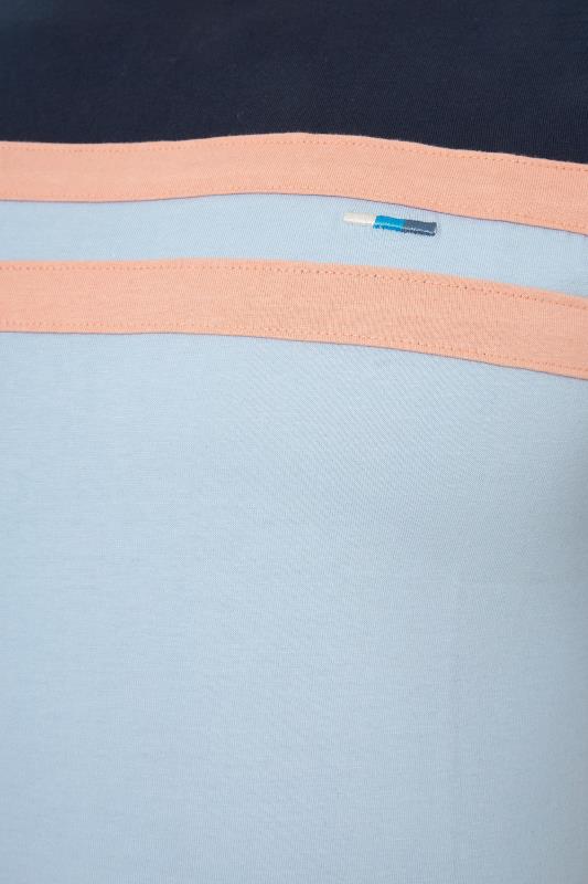 BadRhino Navy Blue Cut & Sew Stripe T-Shirt | BadRhino 4