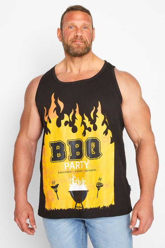 BadRhino Big & Tall Black BBQ Party Print Vest | BadRhino 1