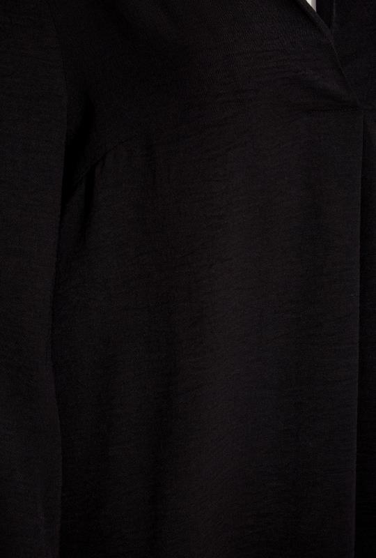 LTS Tall Black V-Neck Twill Shirt 5