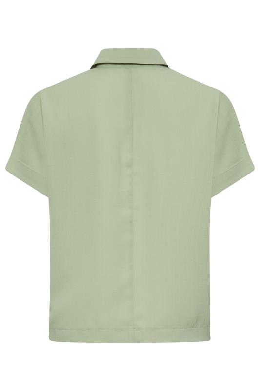 Petite Sage Green Utility Pocket Shirt | PixieGirl 7