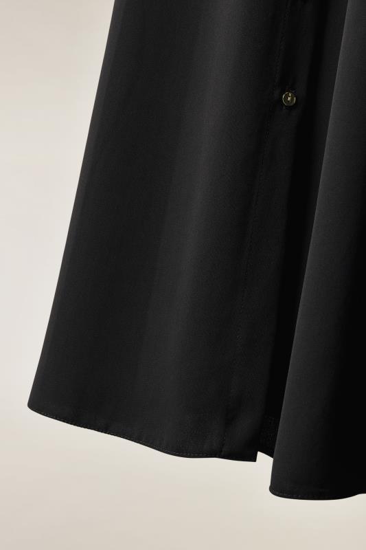 EVANS Plus Size Black Tie Waist Utility Shirt Dress 7
