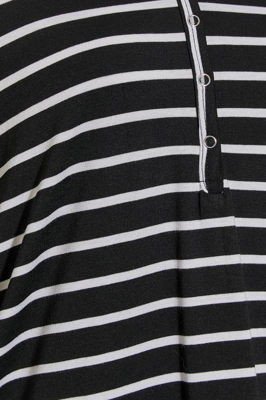 Plus Size Black Stripe Hoodie | Yours Clothing 5