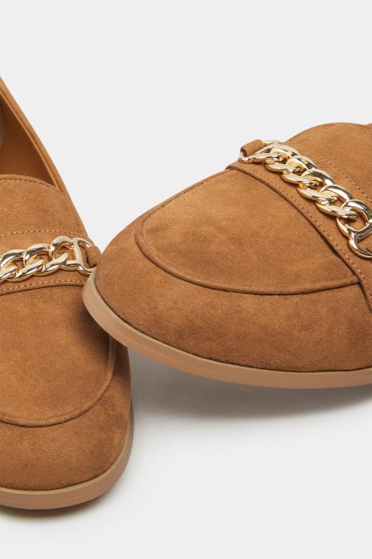LTS Tan Brown Chain Loafers In Standard D Fit 5