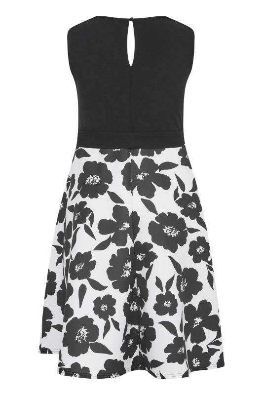 YOURS LONDON Curve Black Floral 2 In 1 Dress 7