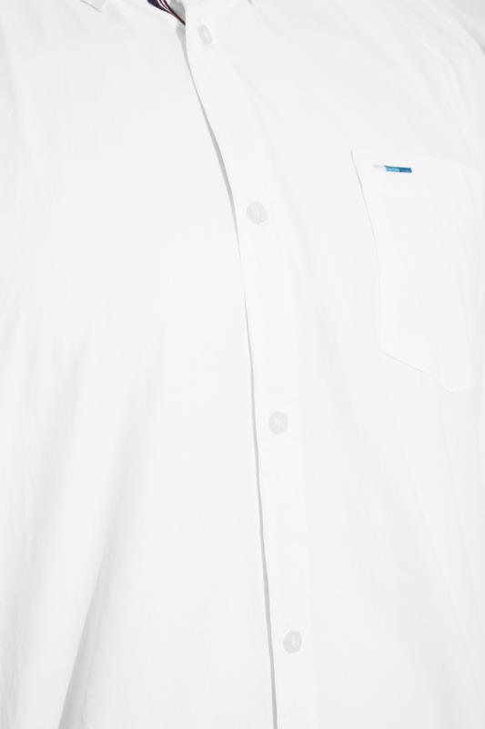 BadRhino Big & Tall White Cotton Poplin Short Sleeve Shirt 2