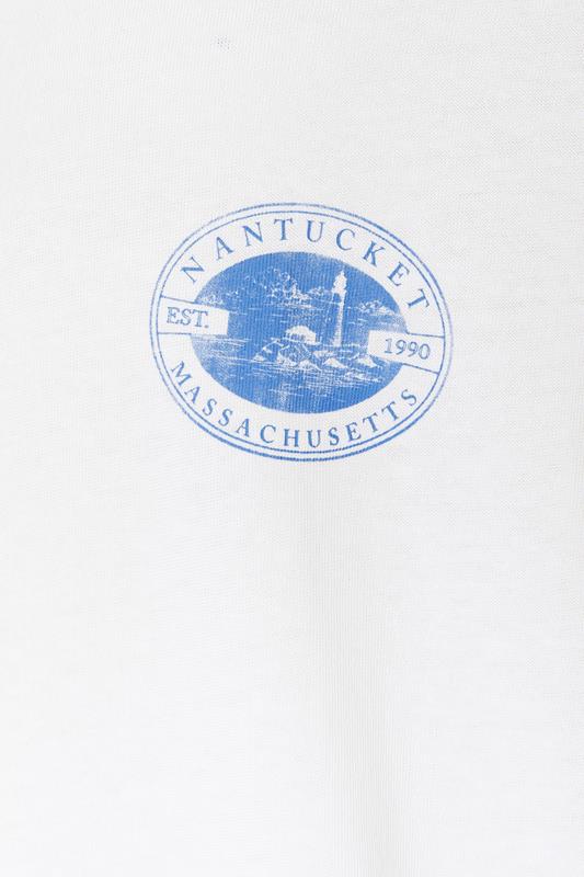 JACK & JONES Big & Tall White Printed Graphic T-Shirt | BadRhino 6