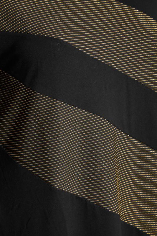 Black & Khaki Glitter Stripe Top_S.jpg