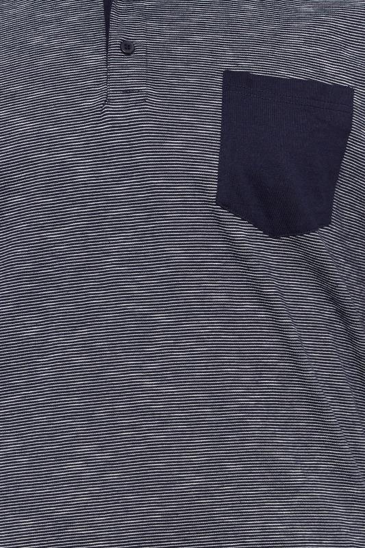 BadRhino Big & Tall Navy Blue Stripe Polo Shirt | BadRhino  2