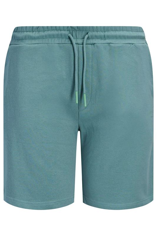 JACK & JONES Big & Tall Mineral Blue Jogger Sweat Shorts | BadRhino 2