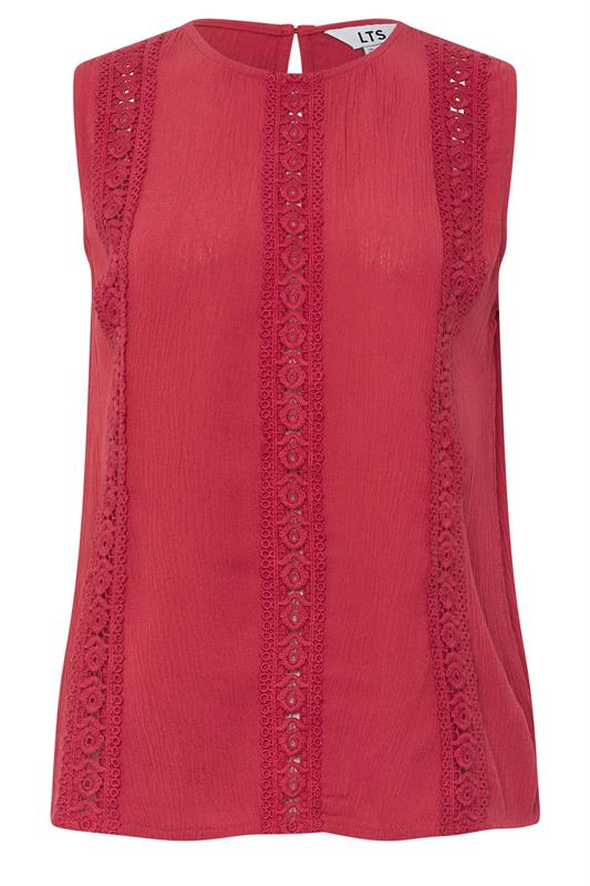 LTS Tall Women's Wine Red Detailing Top | Long Tall Sally 5