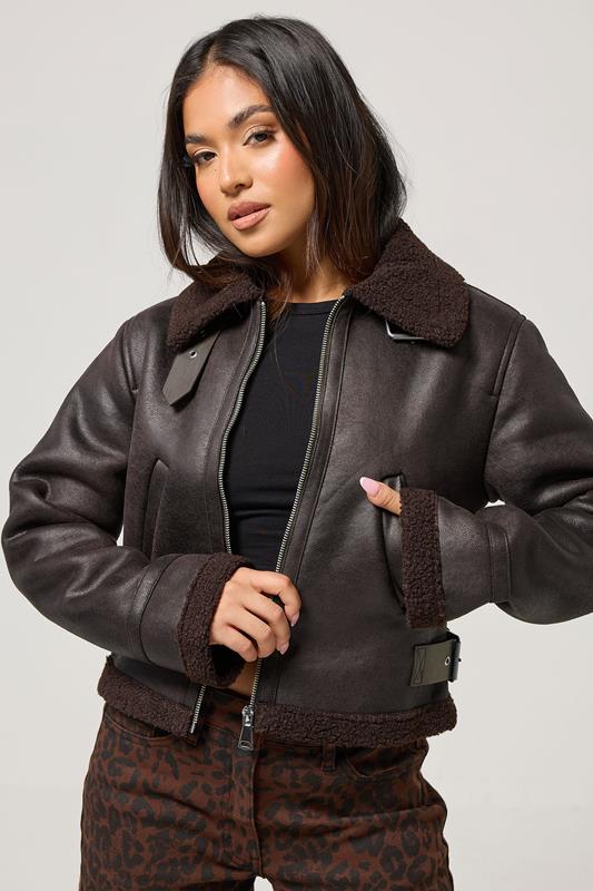  PixieGirl Petite chocoladebruine pilotenjas