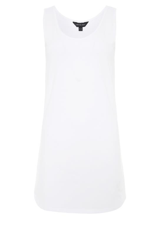 LTS MADE FOR GOOD Tall White Cotton Longline Vest Top 5
