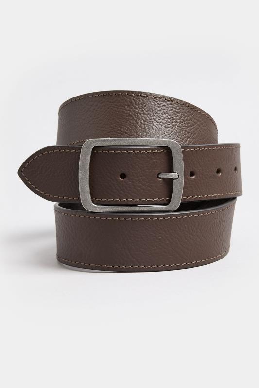 BadRhino Brown Plain Leather Belt | BadRhino 2