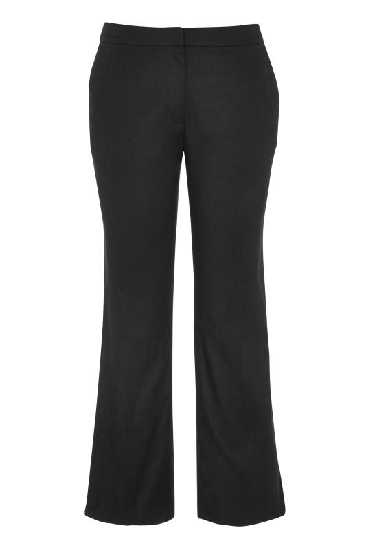 Tall Black Smart Cotton Sateen Ankle Grazer Trouser 4