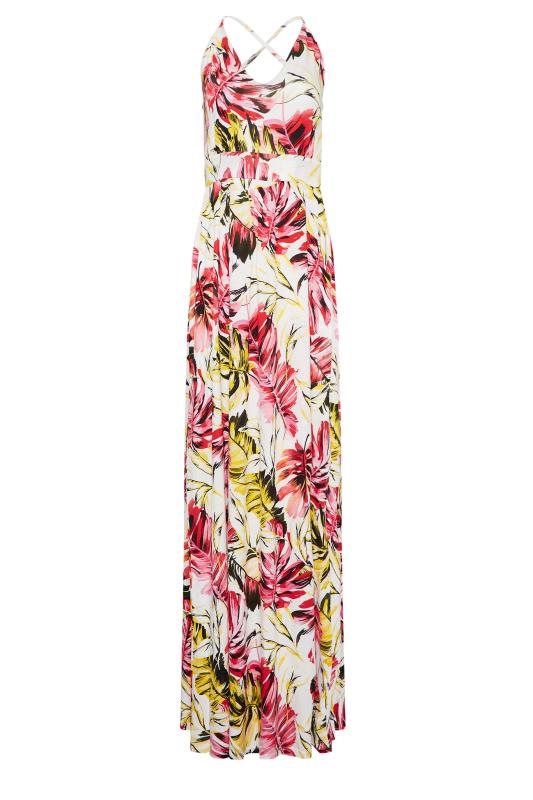 LTS Tall Pink Leaf Print Split Maxi Dress | Long Tall Sally  7