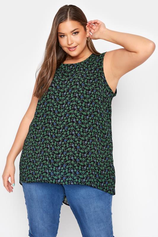Curve Green Ditsy Floral Swing Vest_A.jpg