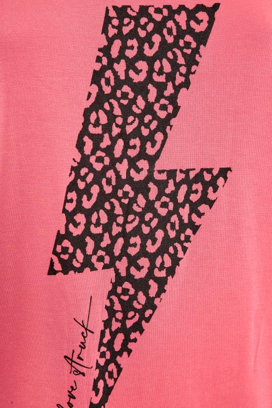 Curve Pink Lightning Bolt Boyfriend T-Shirt 5