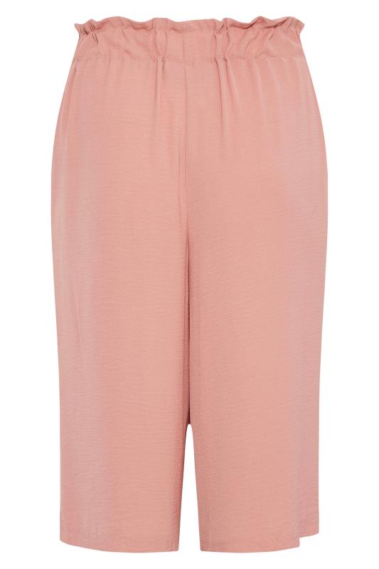 Curve Pink Paperbag Twill Culottes 5