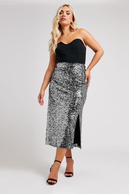 Plus size sequin top and skirt best sale