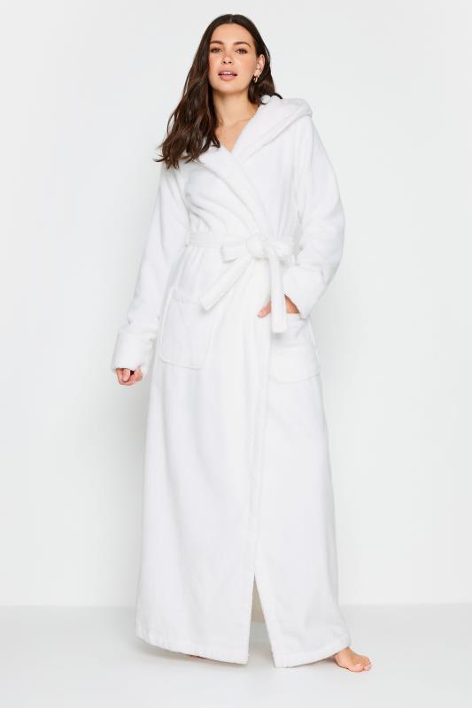 Tall  LTS PREMIUM Tall White Cotton Towelling Maxi Robe