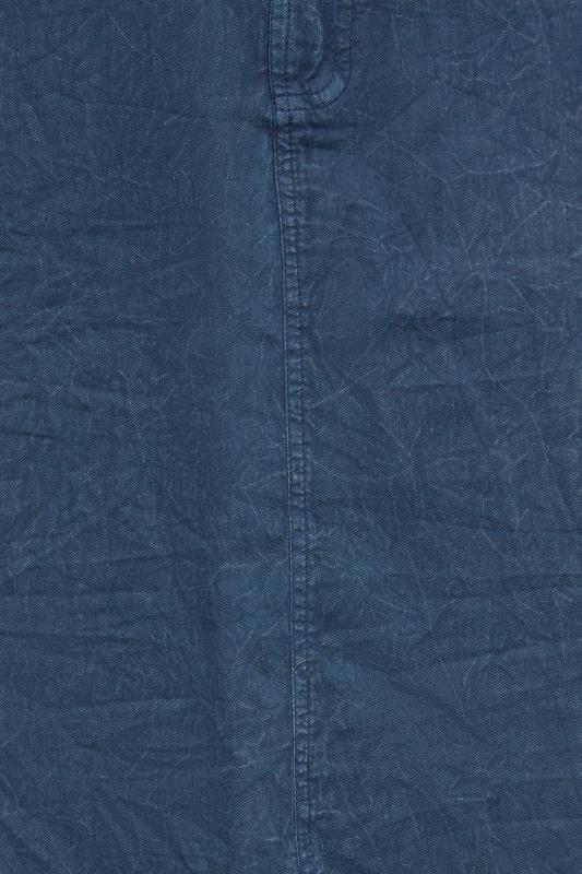 YOURS Curve Dark Blue Acid Wash Midaxi Denim Skirt | Yours Clothing  5