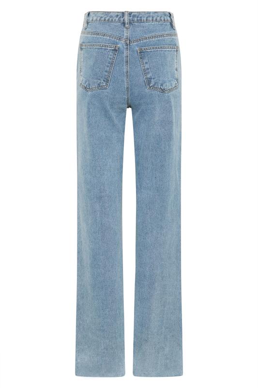 LTS Tall Women's Blue Ripped Knee High Rise Jeans | Long Tall Sally 5