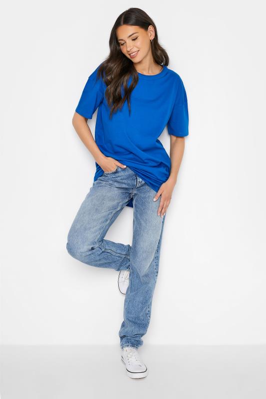 LTS Tall Cobalt Blue Oversized Tunic T-Shirt 2