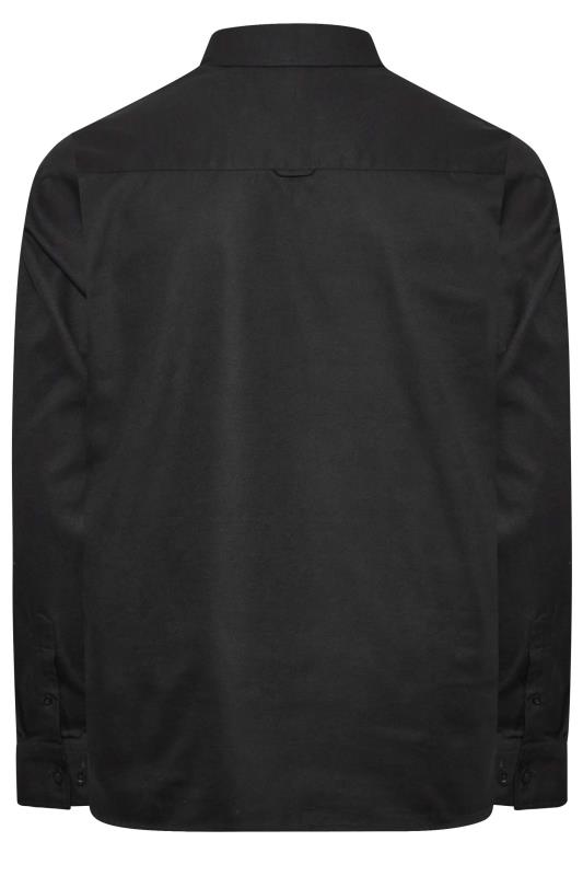 D555 Big & Tall Black Long Sleeve Oxford Shirt | BadRhino 4