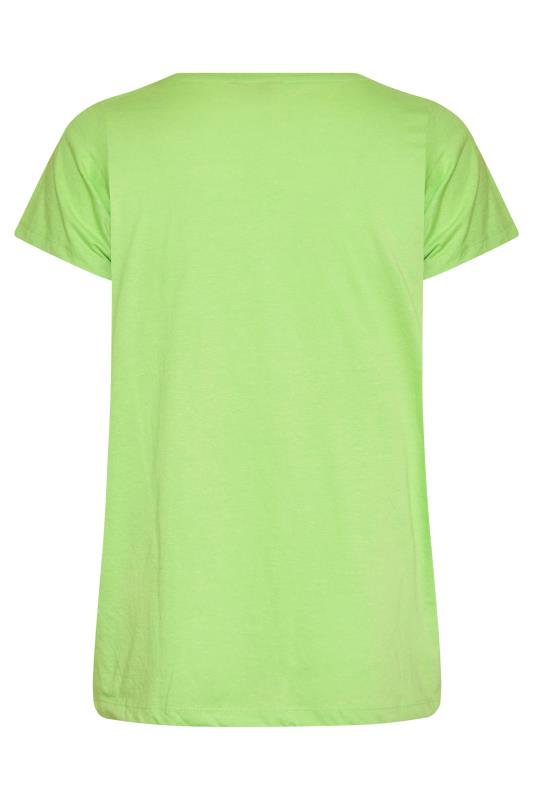 Curve Green Short Sleeve Basic T-Shirt 6