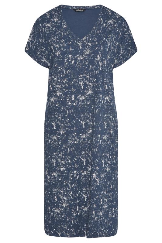 LIMITED COLLECTION Plus Size Blue Acid Wash Side Split T-Shirt Dress | Yours Clothing 5