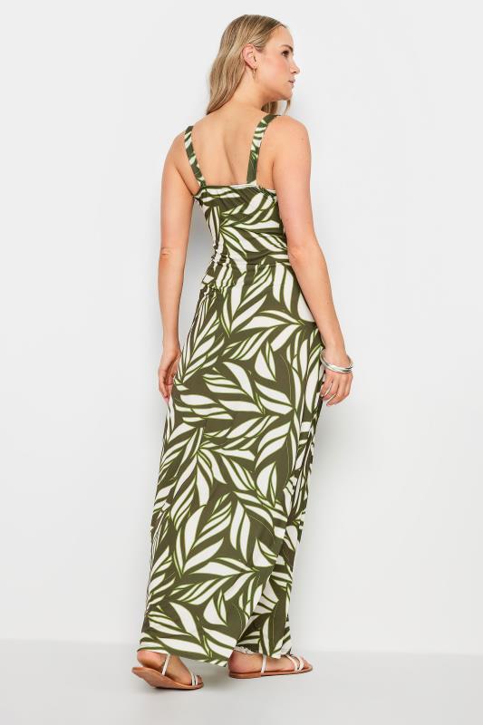 LTS Tall Women's Olive Green Leaf Print Maxi Dress | Long Tall Sally 3