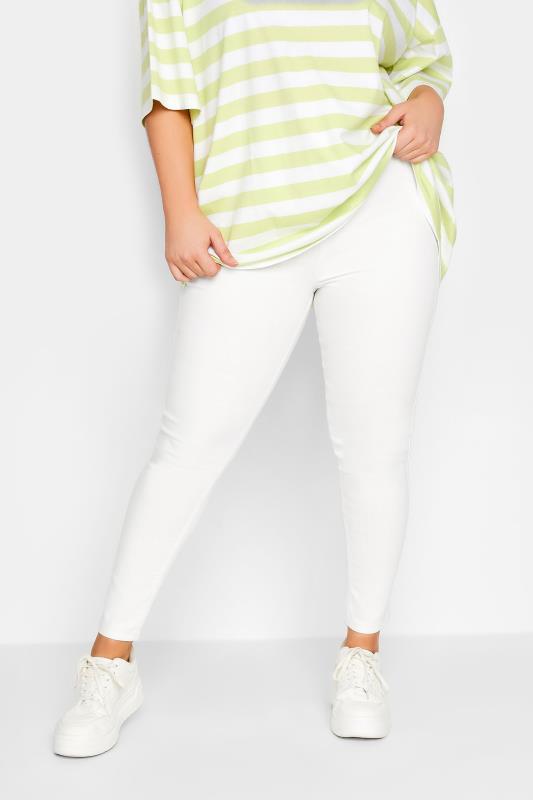 YOURS Curve Plus Size White JENNY Jeggings | Yours Clothing  1