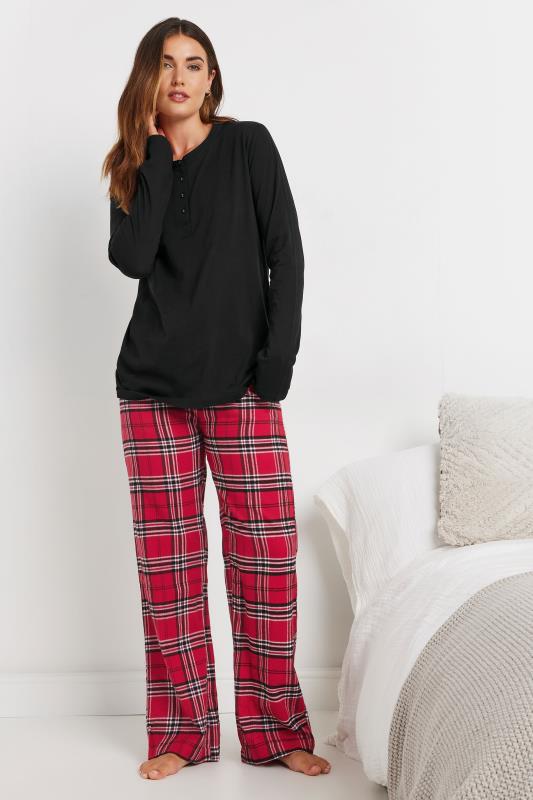 LTS Tall Red Woven Check Pyjama Bottoms | Long Tall Sally 1