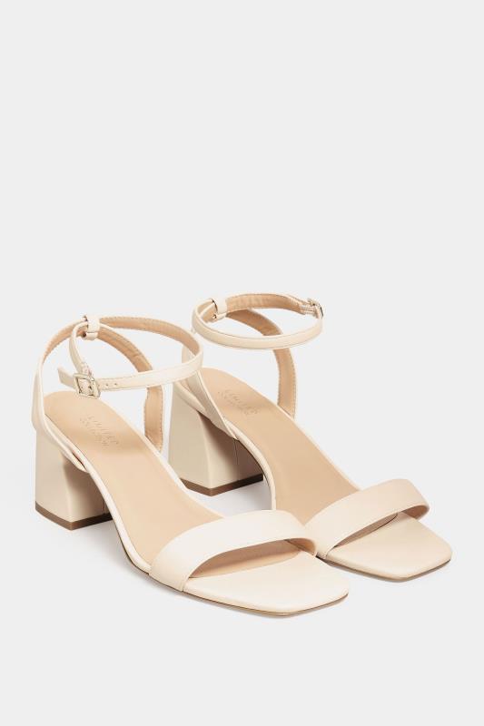 LIMITED COLLECTION Nude Block Heel Sandals In Wide E Fit & Extra Wide EEE Fit | Yours Clothing 2