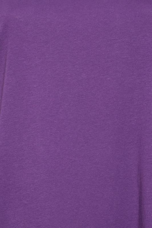 YOURS Plus Size Purple Oversized Boxy T-Shirt | Yours Clothing 5