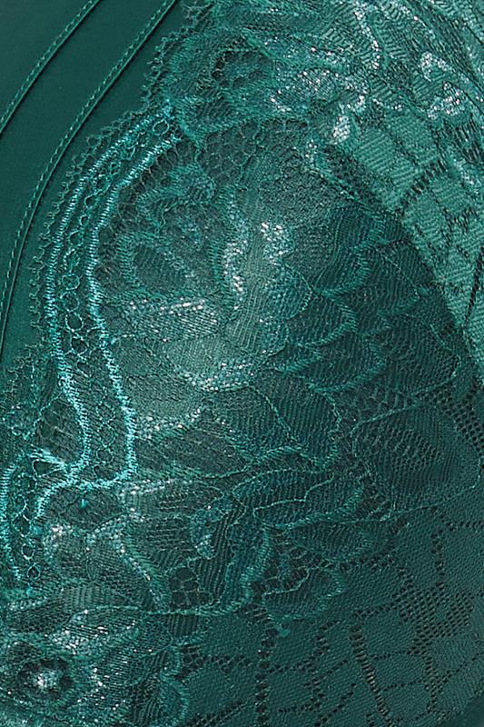 La Senza Emerald Green Lace Underwired Bra Size 36 D Adjustable