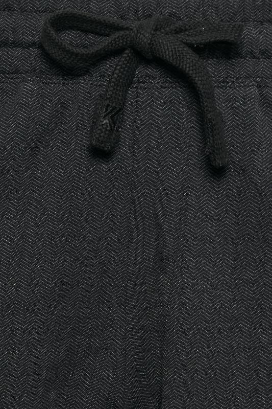 KAM Big & Tall Charcoal Grey Herringbone Shorts | BadRhino  3
