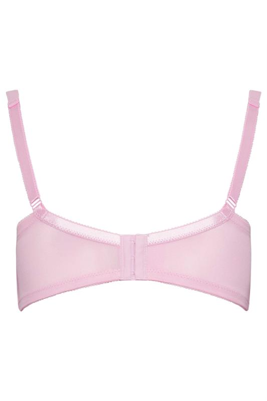 YOURS Plus Size 2 PACK Pink & White Non-Padded Non-Wired Bras | Yours Clothing 10