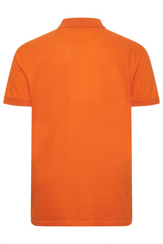 BadRhino Big & Tall Orange Short Sleeve Polo Shirt | BadRhino 5