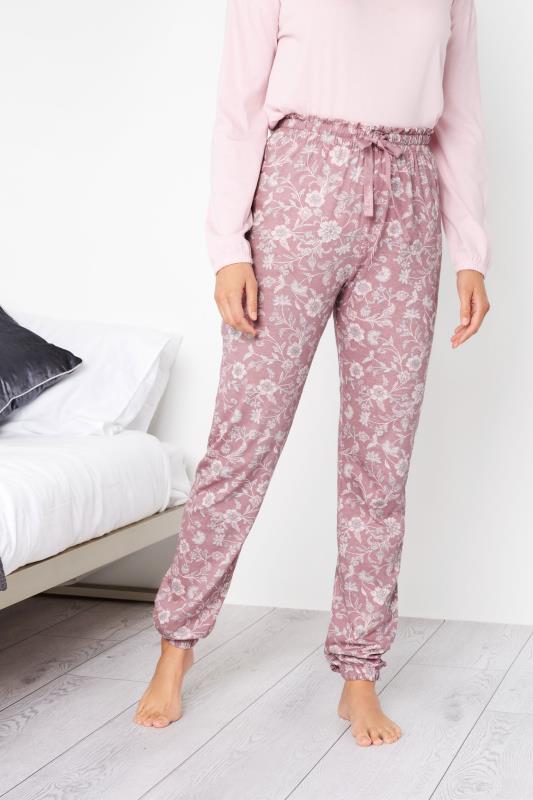 Tall  LTS Tall Pink Floral Print Pyjama Bottoms
