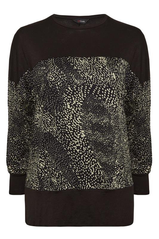 Plus Size Black Mixed Animal Print Long Sleeve Top | Yours Clothing  5