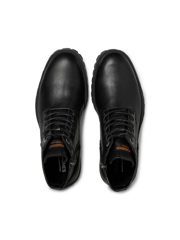 JACK & JONES Big & Tall Black Faux Leather Boots | BadRhino  3