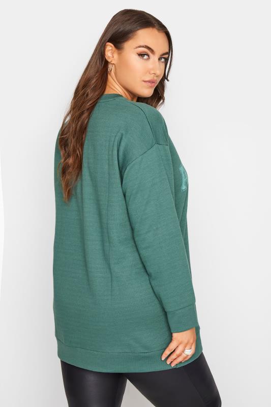 Plus Size Sage Green 'Arizona' Slogan Sweatshirt | Yours Clothing 3